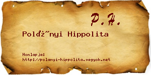 Polányi Hippolita névjegykártya
